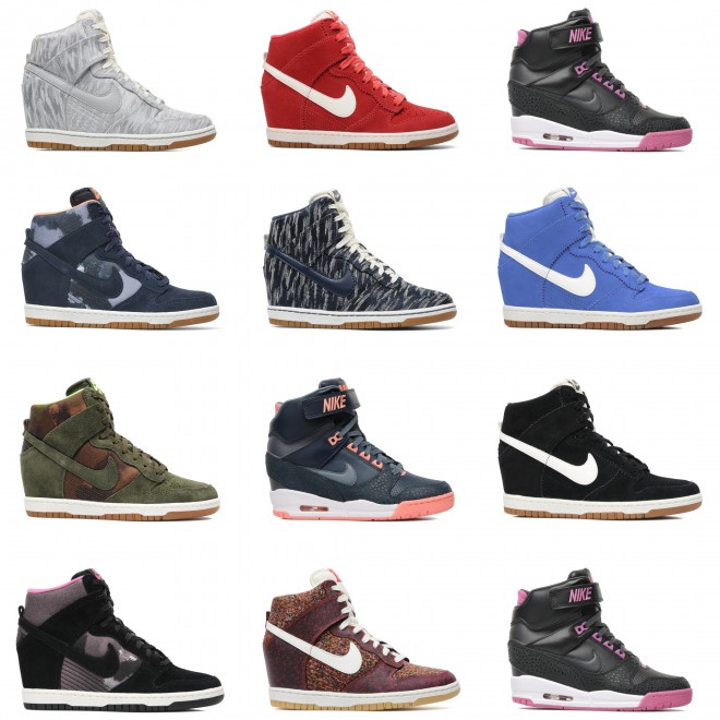 Baskets compensées nike promo femme