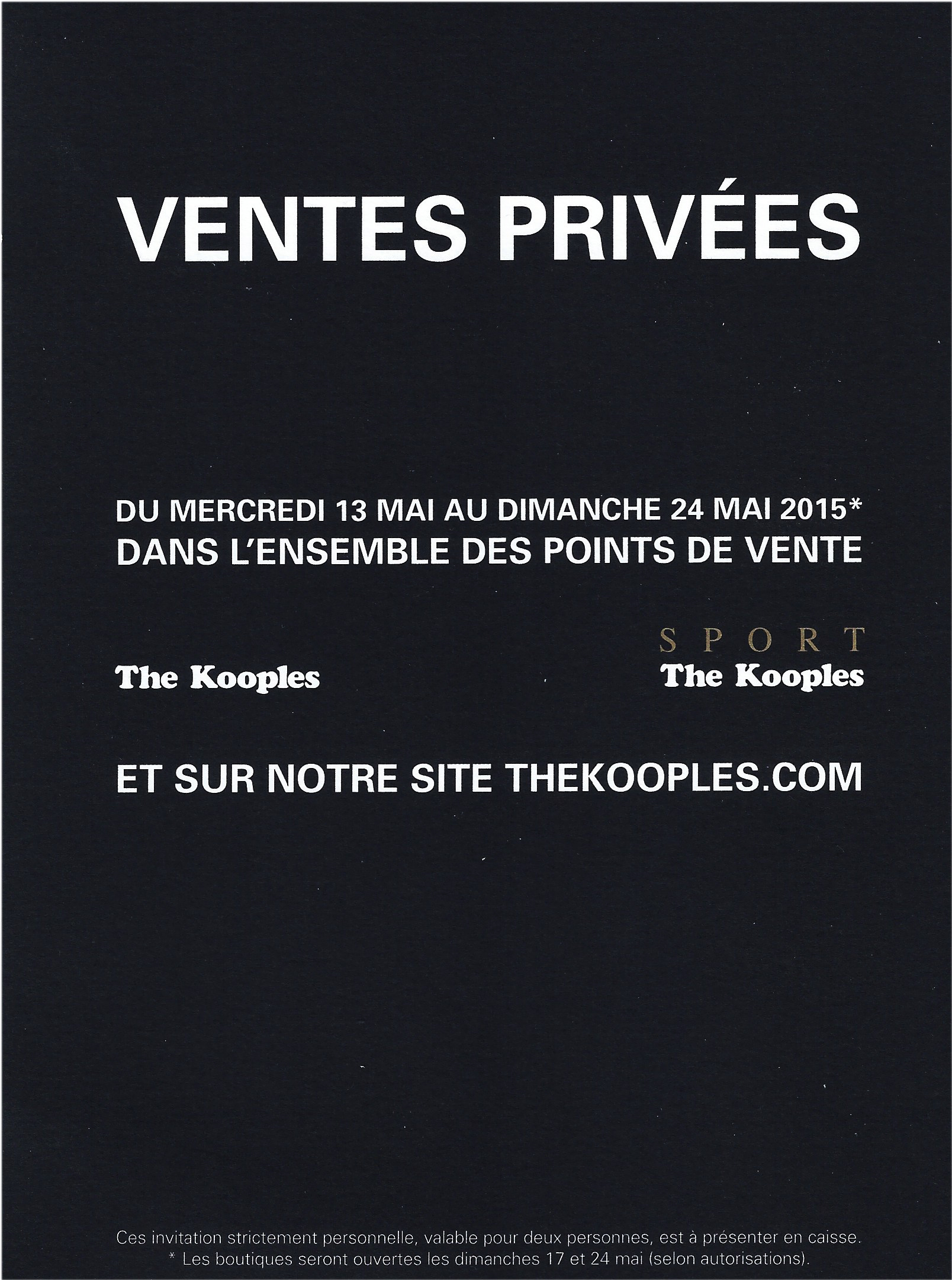 vente privee kooples