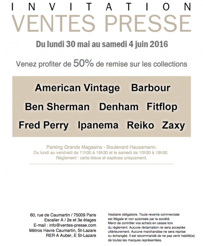 invitation-vente-presse-AMERICAN-VINTAGE-mai-2016