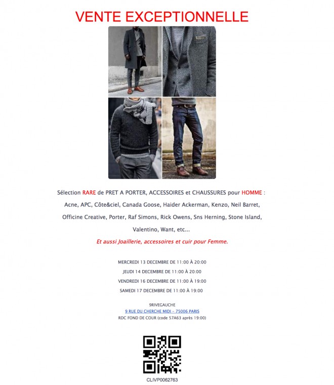 vente-presse-KENZO-acne-homme-paris-decembre-2017