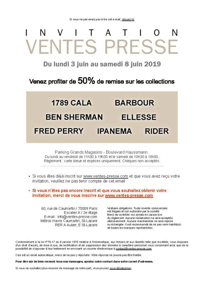ventes privées fred perry